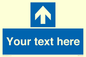 MA7914: Custom Directional signage blue up arrow