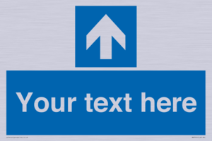 MA7914: Custom Directional signage blue up arrow