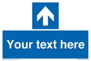 MA7914: Custom Directional signage blue up arrow