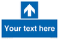 MA7914: Custom Directional signage blue up arrow