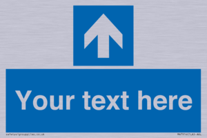 MA7914: Custom Directional signage blue up arrow