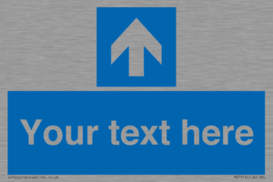 MA7914: Custom Directional signage blue up arrow
