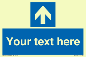 MA7914: Custom Directional signage blue up arrow
