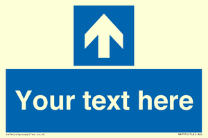 MA7914: Custom Directional signage blue up arrow