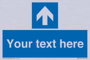 MA7914: Custom Directional signage blue up arrow