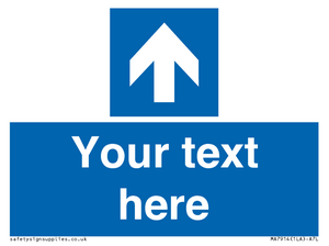 MA7914: Custom Directional signage blue up arrow