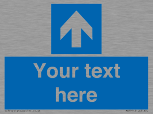 MA7914: Custom Directional signage blue up arrow