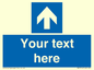 MA7914: Custom Directional signage blue up arrow