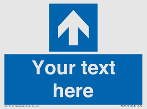 MA7914: Custom Directional signage blue up arrow