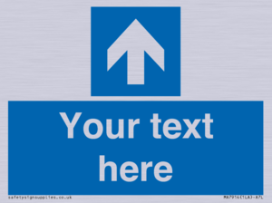 MA7914: Custom Directional signage blue up arrow