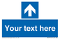 MA7914: Custom Directional signage blue up arrow