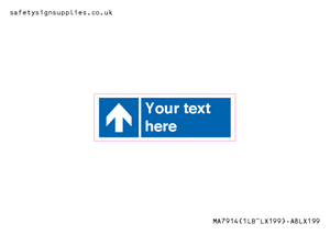 MA7914: Custom Directional signage blue up arrow