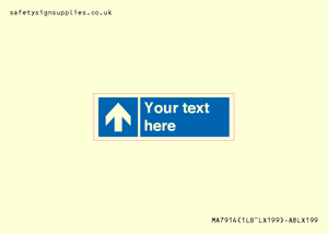 MA7914: Custom Directional signage blue up arrow