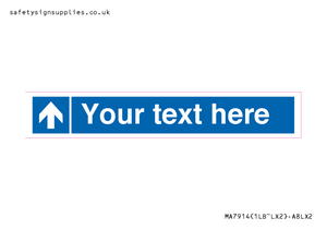 MA7914: Custom Directional signage blue up arrow