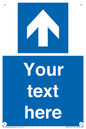 MA7914: Custom Directional signage blue up arrow