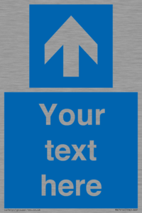 MA7914: Custom Directional signage blue up arrow