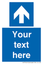MA7914: Custom Directional signage blue up arrow