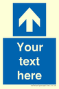 MA7914: Custom Directional signage blue up arrow