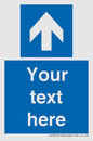 MA7914: Custom Directional signage blue up arrow
