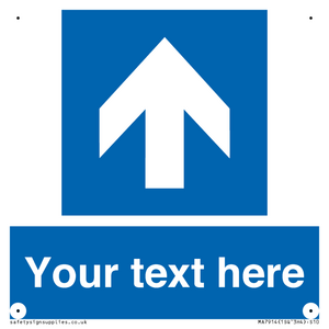 MA7914: Custom Directional signage blue up arrow