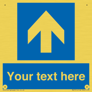 MA7914: Custom Directional signage blue up arrow