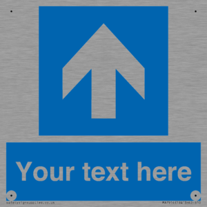 MA7914: Custom Directional signage blue up arrow