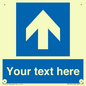 MA7914: Custom Directional signage blue up arrow