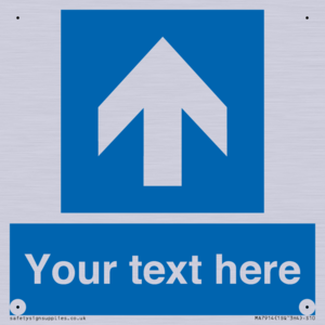 MA7914: Custom Directional signage blue up arrow