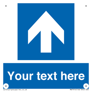 MA7914: Custom Directional signage blue up arrow