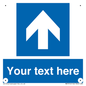 MA7914: Custom Directional signage blue up arrow