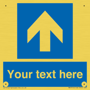 MA7914: Custom Directional signage blue up arrow
