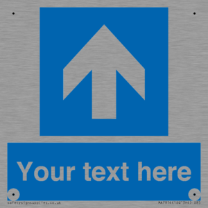 MA7914: Custom Directional signage blue up arrow