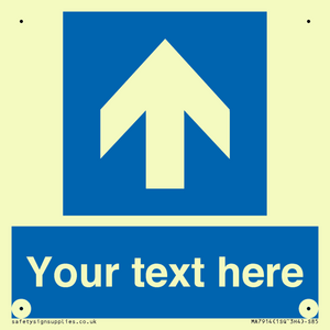 MA7914: Custom Directional signage blue up arrow