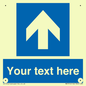 MA7914: Custom Directional signage blue up arrow