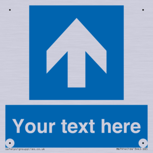 MA7914: Custom Directional signage blue up arrow