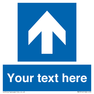 MA7914: Custom Directional signage blue up arrow
