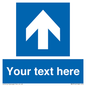 MA7914: Custom Directional signage blue up arrow