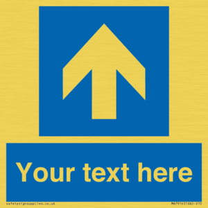 MA7914: Custom Directional signage blue up arrow