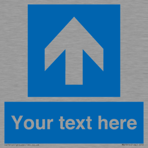 MA7914: Custom Directional signage blue up arrow
