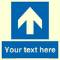 MA7914: Custom Directional signage blue up arrow