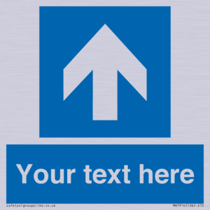 MA7914: Custom Directional signage blue up arrow