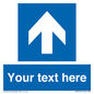 MA7914: Custom Directional signage blue up arrow