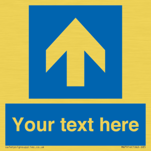 MA7914: Custom Directional signage blue up arrow