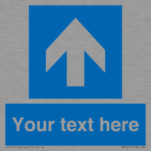 MA7914: Custom Directional signage blue up arrow