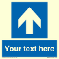 MA7914: Custom Directional signage blue up arrow