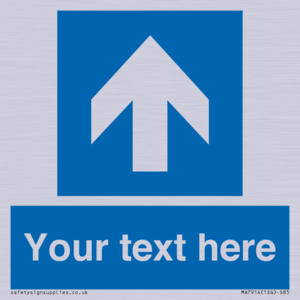 MA7914: Custom Directional signage blue up arrow