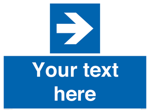 MA7915: Custom Directional signage blue right arrow