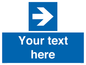 MA7915: Custom Directional signage blue right arrow