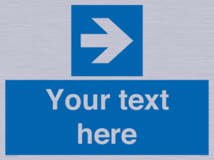 MA7915: Custom Directional signage blue right arrow