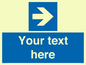 MA7915: Custom Directional signage blue right arrow